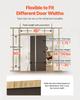 Pocket Door Frame Kit, for 610-762mm Wide 2032mm High Door, Pocket Door Kit with Two-Way Soft Close Mechanism, Slide Smoothly Quietly, Easy to