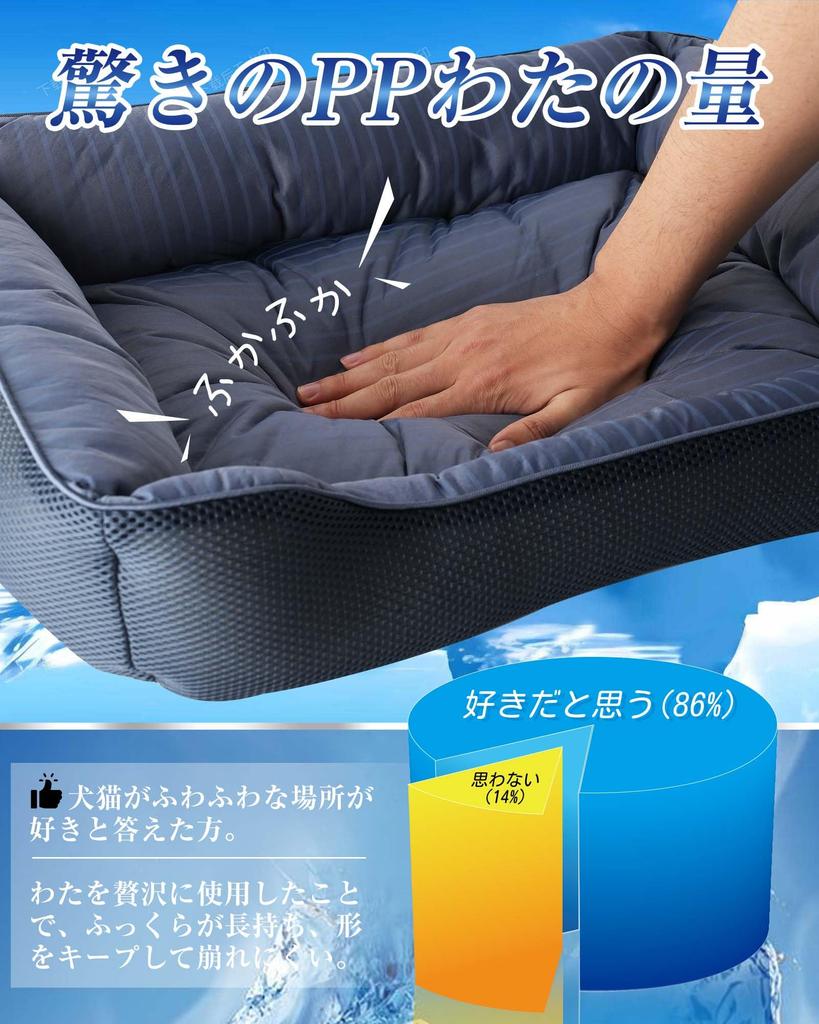 IMA HOME X Instant Cooling Pet Bed for Dogs and Cats In 3D Fluffy Pet Sofa for Heat Relief [Veterinarian-Supervised Cooling®] Summer, Washable,