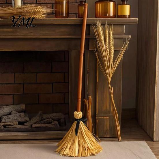 Spooky Haunted House Props Halloween Sound Broomstick, Moving Witch Broom Prop with Effects, Automatic Magic Toy for Party, Cosplay Costume Accessory