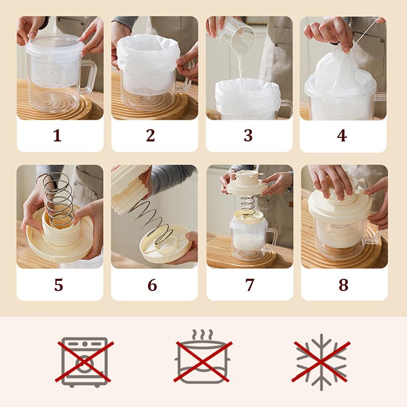 Фильтр для йогурта Сито для продуктов Машина для греческого йогурта Фильтрующая сетка Холодная экстракция Инструменты для отделения сыворотки Сепаратор влаги для сыра