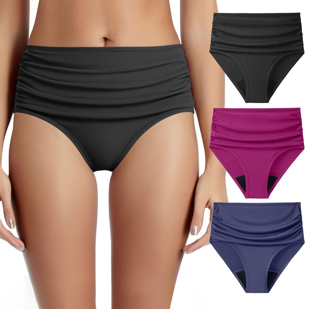 Swimwear Menstrual Leakproof Bikini Bottom Absorbent Pants High Waist Swimming Trunks For Teenagers Women