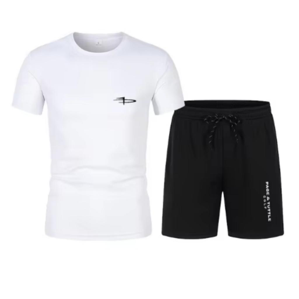 2025 Новый летний комплект спортивной одежды с коротким рукавом класса люкс для футбола, мужской модный повседневный комплект из двух предметов: футболка + шорты