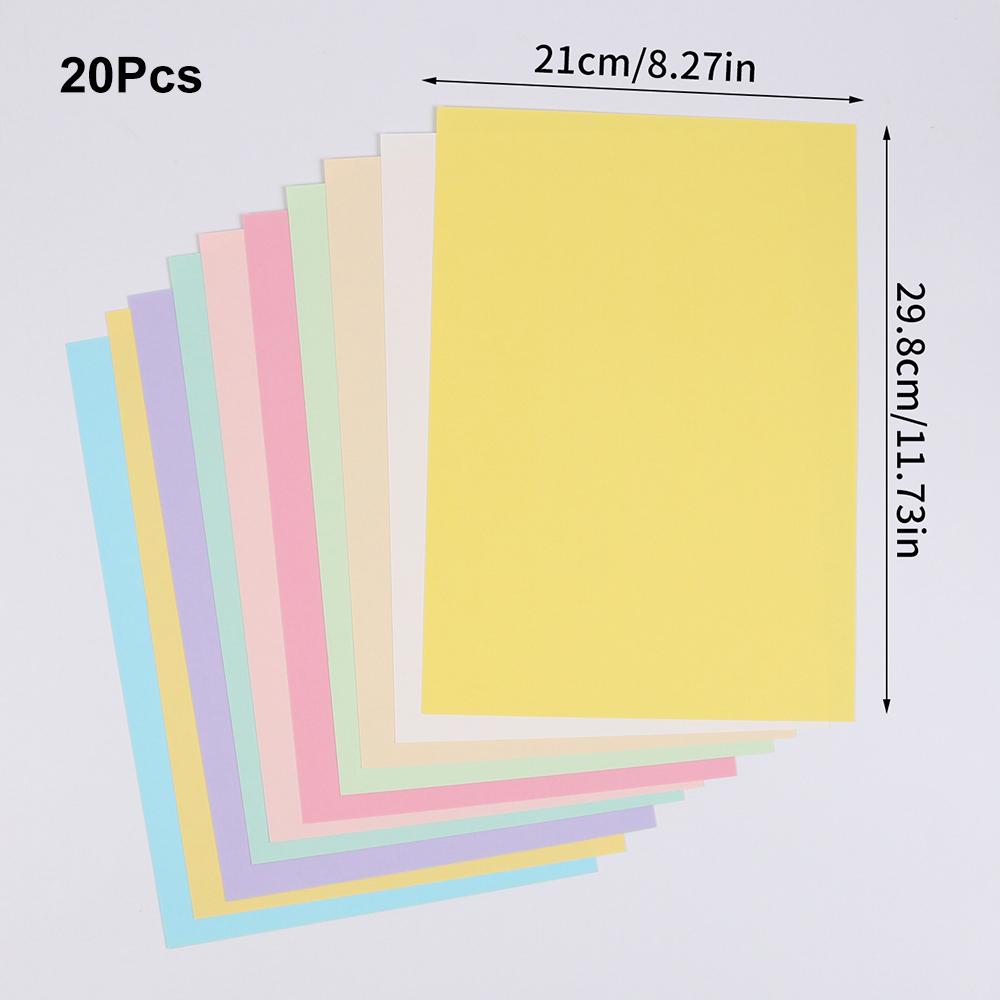 10/20Pcs Colored A4 230gsm Cardstock Papers for Scrapbook DIY Crafts Print Card Making Office School Birthday Decoration