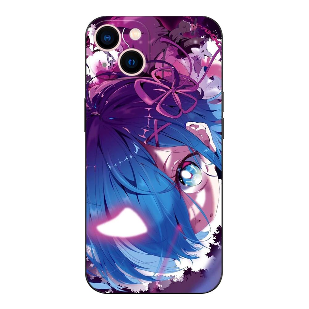 Black Tpu Case For Samsung Galaxy A50 50S A30S A10 A01 A11 A21S A31 A41 A51 A71 Cover Ram Rem Anime Cartoon
