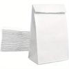 50pcs Large White Lunch Bags Kraft White Paper Bags Sacks Strong for Small Business