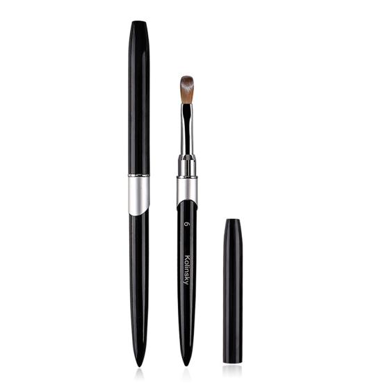 Кисть для дизайна ногтей, УФ-ручка, щетина, мягкая искусственная норка, металлическая многофункциональная гелевая ручка для резьбы