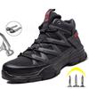 Fashion Work Safety Shoes Men Indestructible Work Boots Male Security Steel Toe Shoes Puncture-Proof Work Sneakers Men's Safety Boots