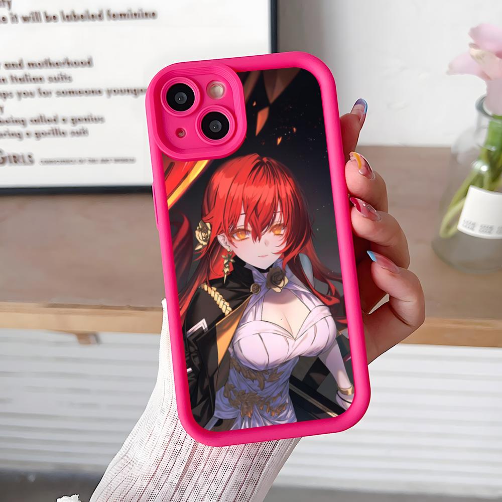 HSR Himeko Утолщенный ТПУ Чехол для Мобильного Телефона для iPhone 17 16 15 14 13 12 11 Air Pro Max Plus Цветной Чехол
