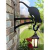 Настенный кронштейн для цветочного горшка из кованого железа, садовый подвес для улицы