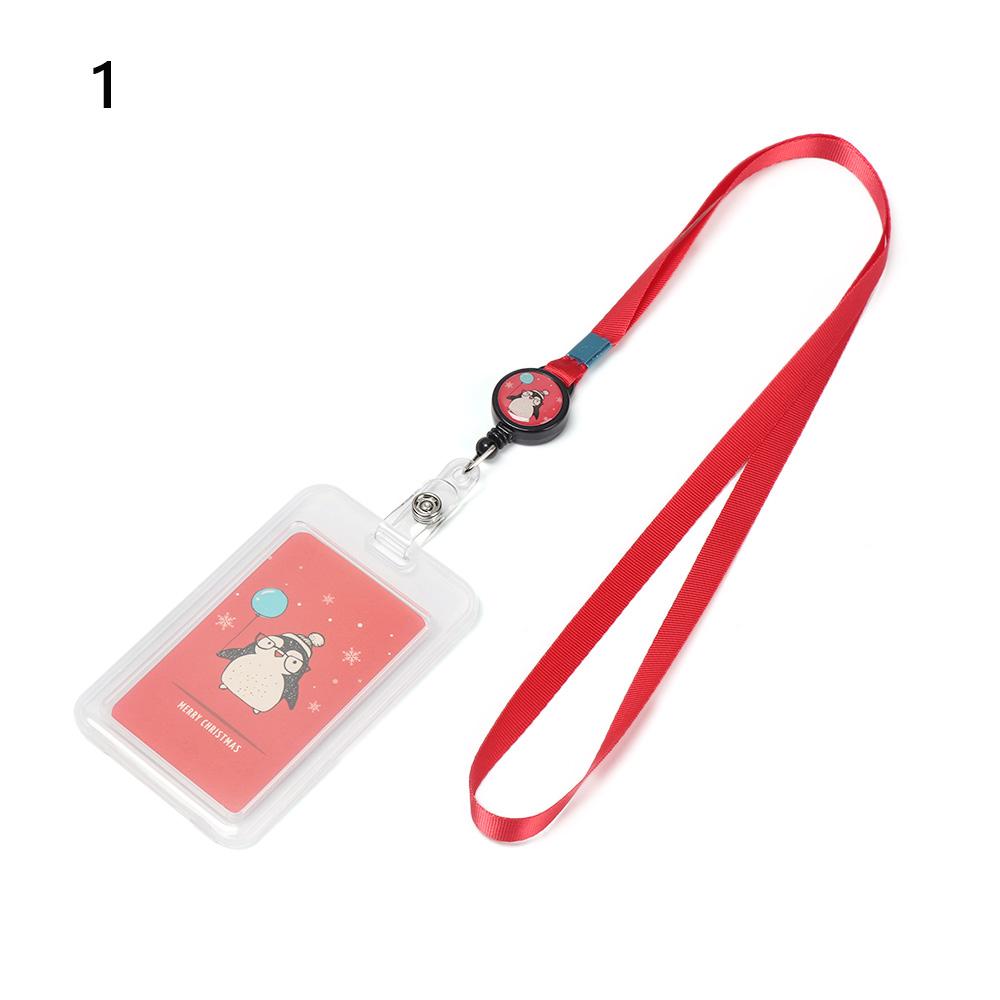 Office School Cartoon ID Business Case Bank Credit Card Retractable Card Holder Name Badge Holder