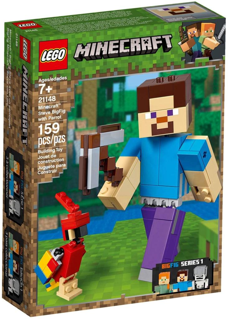 LEGO Minecraft Minecraft Big Fig Стив и попугай 21148 Игрушка-блок Мальчик