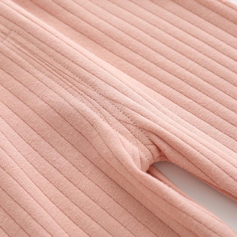 Однотонный комплект нижнего белья для малышей, осенне-зимний хлопковый комплект для новорожденных, одежда для мальчиков и девочек, мягкие хлопковые детские пижамы, домашний комплект