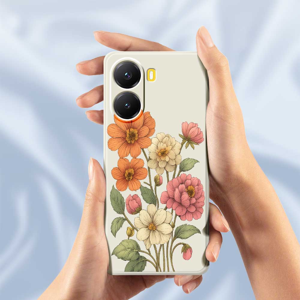 For Xiaomi Redmi Turbo 4 5G/Poco X7 Pro 5G Case Beautiful Flowers Pattern Printing Straight Edge TPU Phone Back Cover