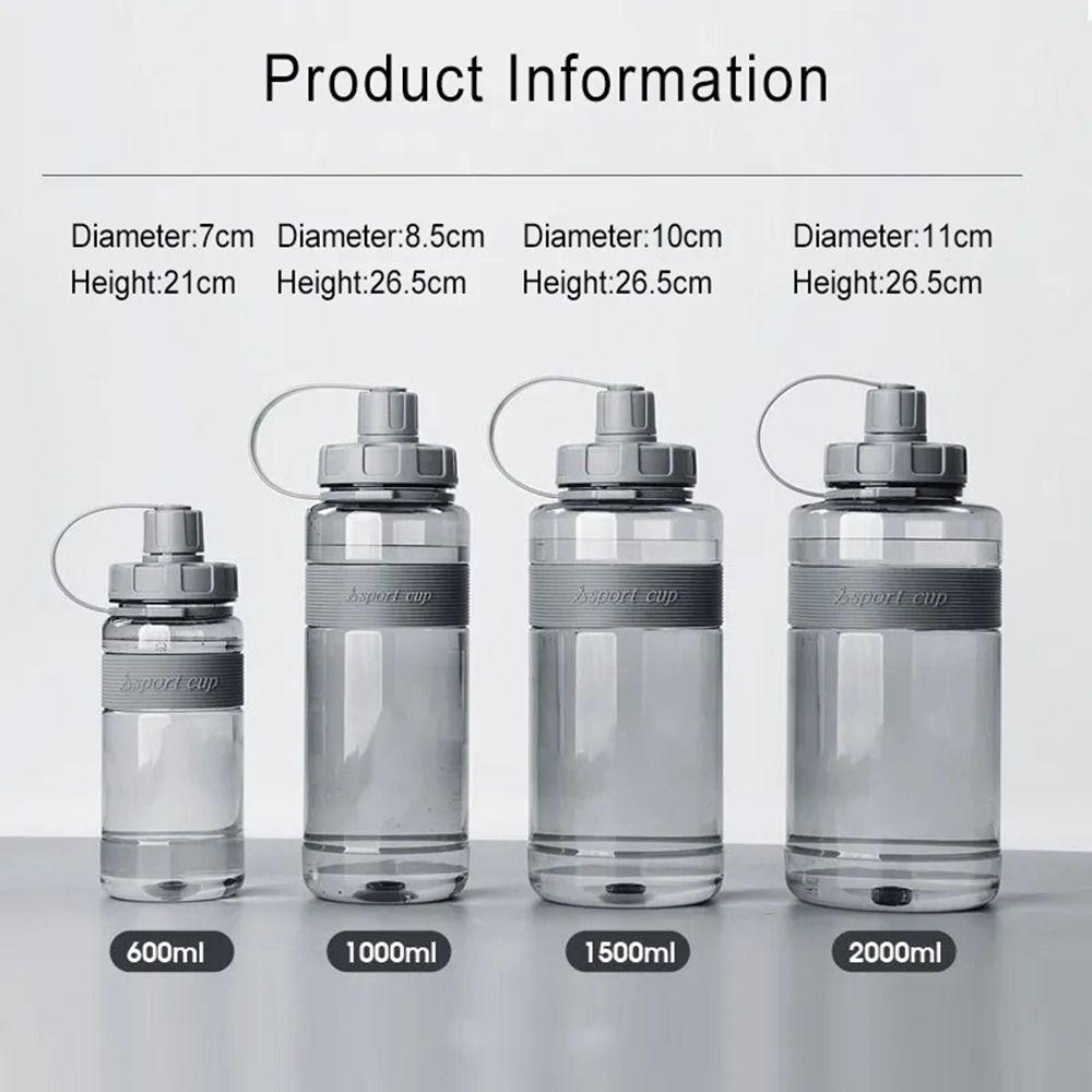 2L/1.5L/1L/0.6L Drinking Cup Large Capacity Sports Water Bottle Drinking Bottle Fitness Cup Kettle