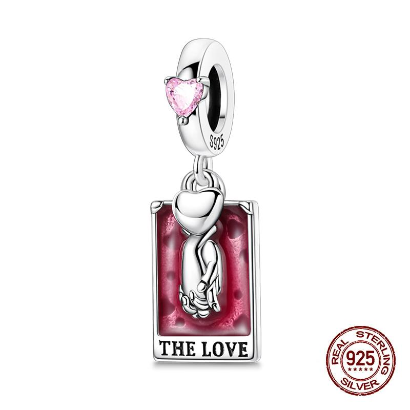 100% 925 Silver Tarot Collection Pendant DIY Hourglass Beads Fit Pandach Original Bracelet Women Jewelry Birthday Gift