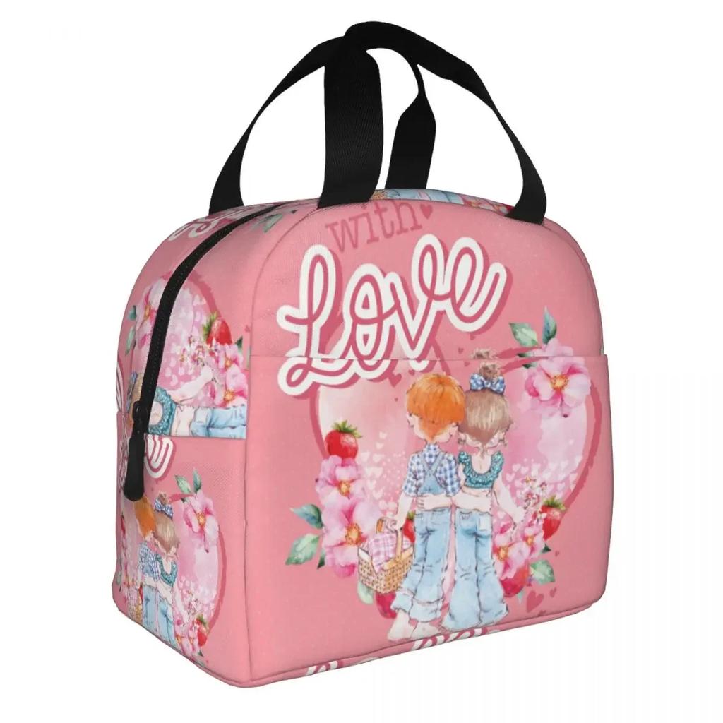 Милая Сара Кей Девушка Велосипедная Езда Ланч-боксы Аксессуары Мультфильм Деревенская Жизнь Термосумка Холодная Еда Пикник Дорожная Сумка Утепленная