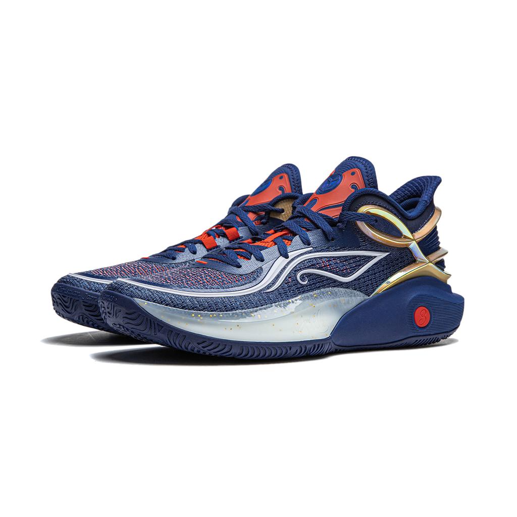 Баскетбольные кроссовки Li Ning CJ-3 Away Carbon Plate Technology Professional Cushioning Lightweight Stability для мужчин, темно-синие ABAU007-3