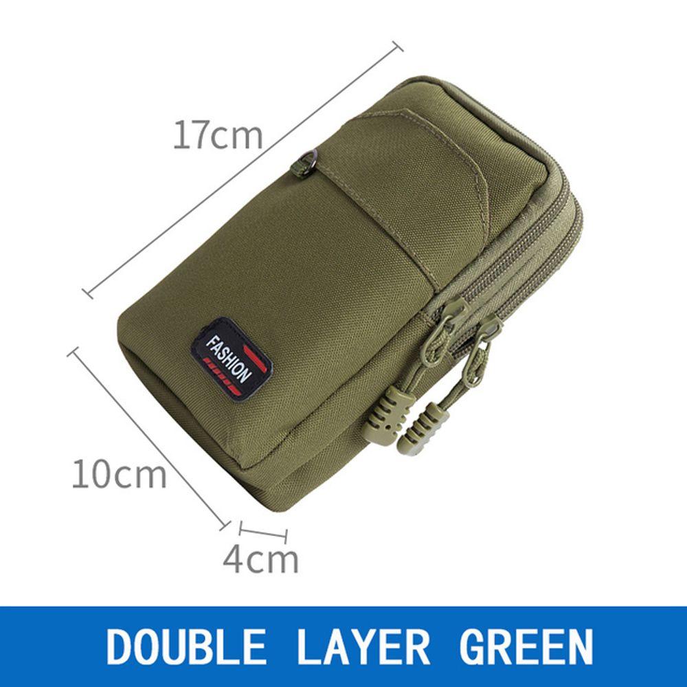 Nylon Colth Single/Double Layer Mobile Phone Bags Waist Fanny Pack Belt Waist Bag Men Phone Pouch