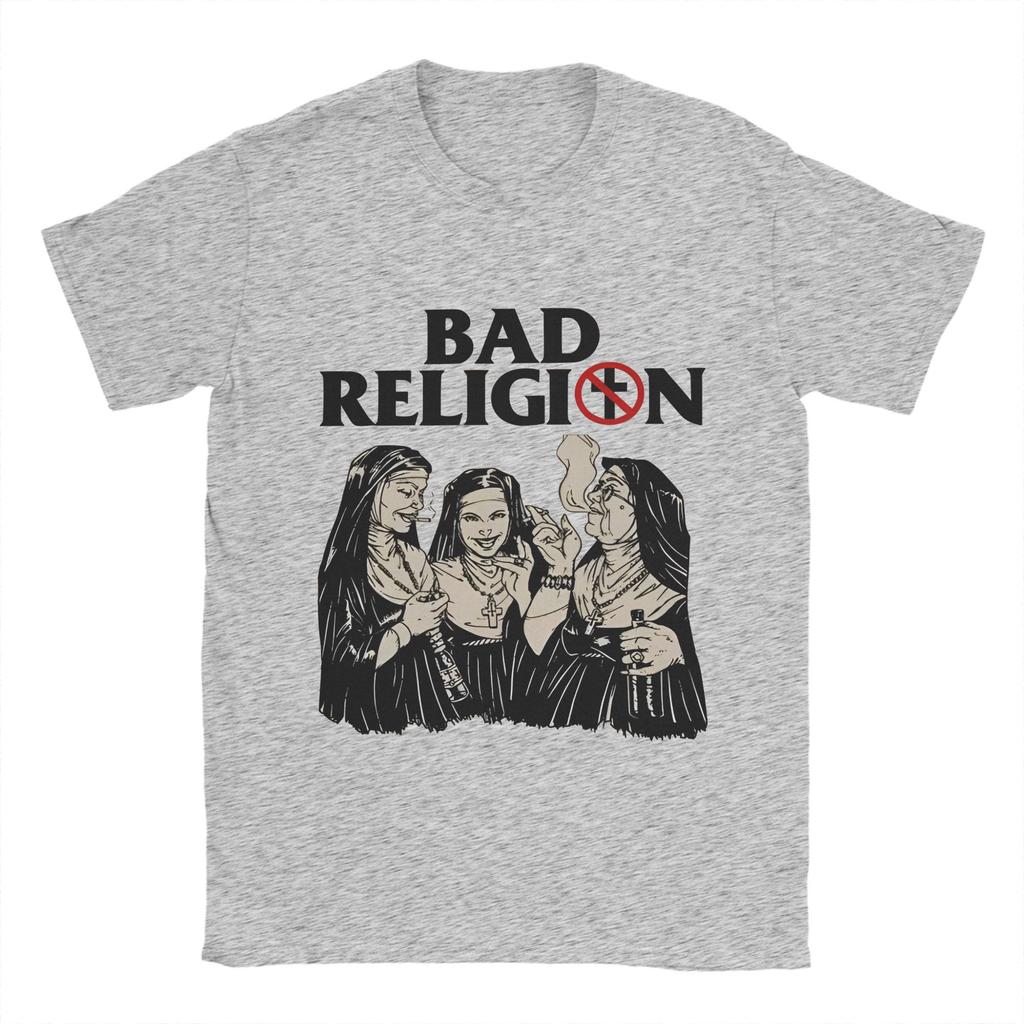 Повседневные футболки Bad Religion для мужчин с круглым вырезом, 100% хлопок, футболки с коротким рукавом, классические топы