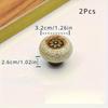 2pcs Colored Ceramic Cabinet Knobs Leopard Glass Round Single Hole Pulls with Mounting Hardware for Closets