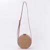 Korean Style Woven Round Crossbody Straw Beach Bag for Women