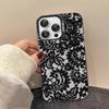 Чехол для телефона с кружевным узором для IPhone 17 16 15 14 13 12 11 Pro Max Plus Цвет Серебристый Чехол