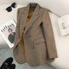 Chic Women's Suit Jacket: Autumn/Winter Versatile Style - Cool, Trendy, and Regular Fit.