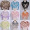 1Pc Women  Triangle Wrap Lady Shawl Flower Lace Scarf Shawls