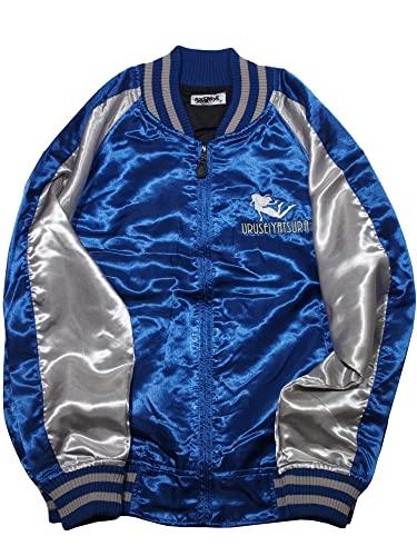 [Urusei Yatsura] Мужская куртка-бомбер Sukajan с вышивкой Лум-тян от Румико Такахаси - Персонаж, Манга, Аниме (М, Синий)