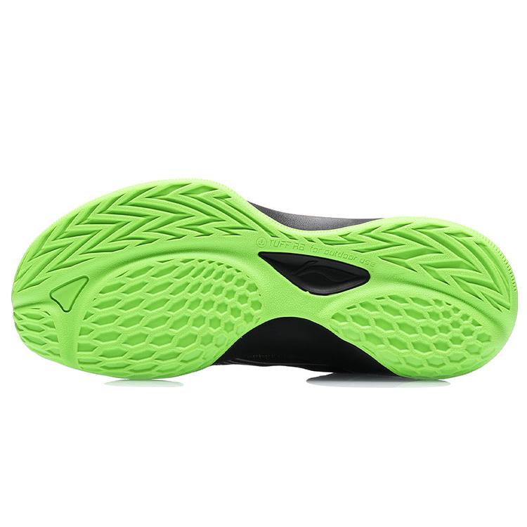 Li Ning Combat Низкие Устойчивые к истиранию Нескользящие Низкие Полноценные Баскетбольные кроссовки Мужские Черно-зеленые ABPR027-1