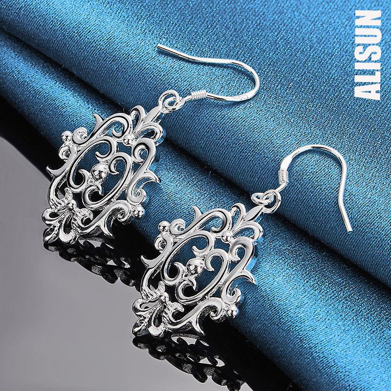 Геометрические серьги для пирсинга из стерлингового серебра 925 пробы. Модные свадебные украшения.