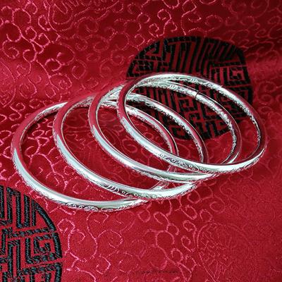 Круглый браслет в стиле бохо, женский ретро-этнический стиль, резной браслет в полоску, открытие