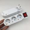 3 Holes EU Plug Electronic Power Strip Fast Charging Switch Extension Socket