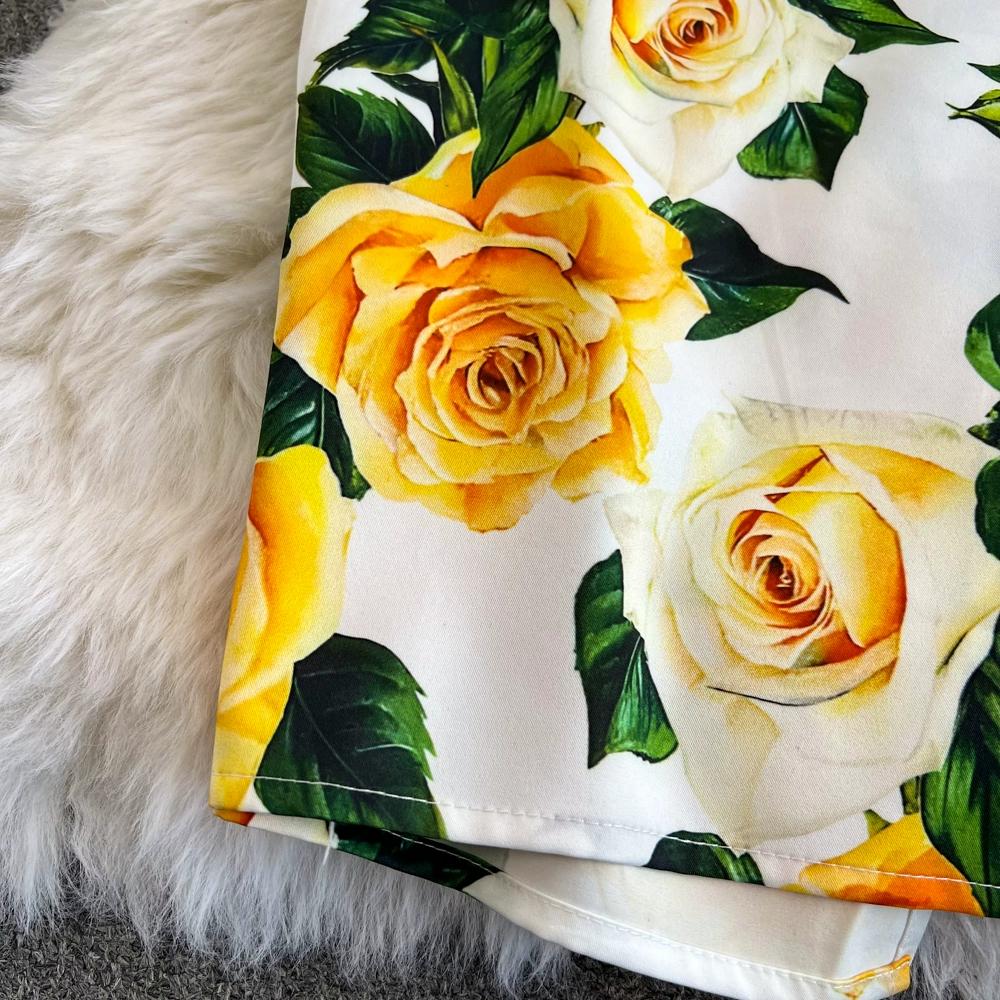 Летнее подиумное модное облегающее платье с принтом розы, женское праздничное платье с круглым вырезом и рукавами 3/4, элегантные вечерние платья миди с разрезом