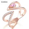 Классическое кольцо Lindon из медного сплава с цирконием, женские ювелирные изделия, свадебный подарок для вечеринки