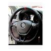 Renault Clio 4 Compatible Strut Steering Wheel Cover Alcantara Carbon Red