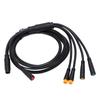 1 To 5 Electric Bike Cable Plastic Rubber Lithium Battery Cable Connectors Connect Controller Lamp