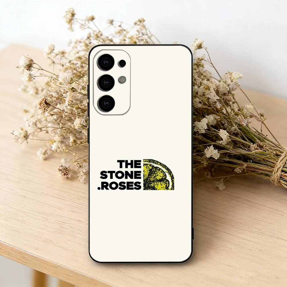 The S-Stone R-Roses Band Phone Case For Samsung S25,S24,S21,S22,S23,S30,Ultra,S20,Plus,Fe,Lite,Note,10,Black Cover