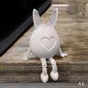 1Pc 3D Easter Rabbit Egg Ornament with Movable Joints Articulated Easter Statue for Home Office Decor Perfect Gift Idea