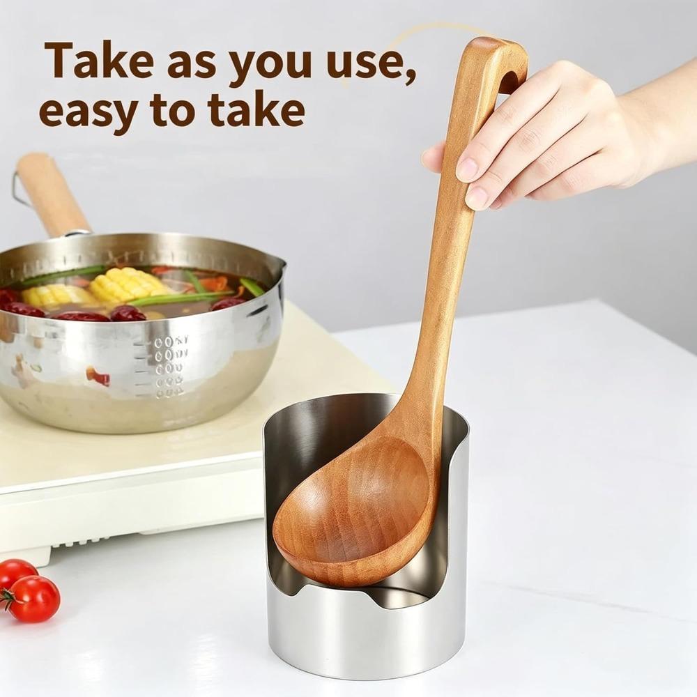 Multifunctional Kitchen Utensil Holder Countertop Pot Lid Organizer, Thickened Stainless Steel Spoon Lid Organizer Tool