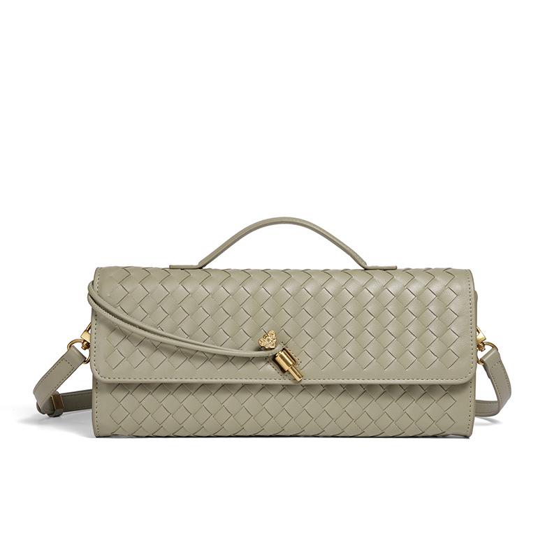 Сумка-багет ручной работы из мягкой кожи Ruyi, горизонтальная квадратная сумка-органайзер, клатч, сумка-мессенджер.