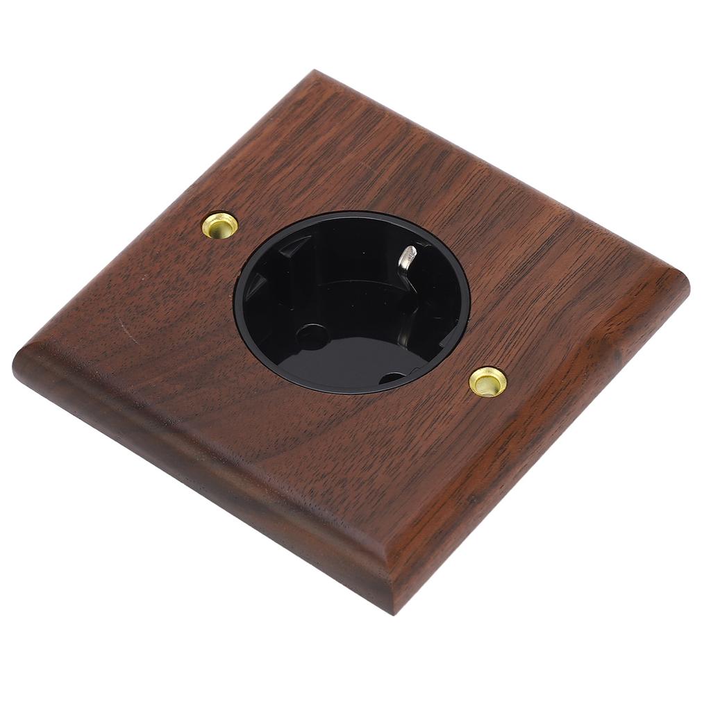 Настенная розетка черный орех стандартный ретро электрический настенный выключатель света розетка плата 16А