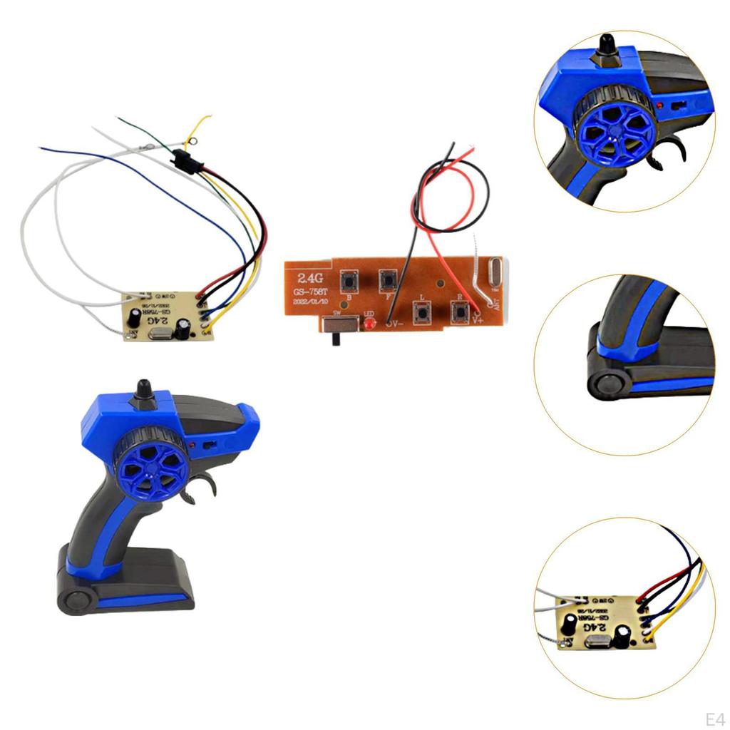 4CH RC Boat Remote Controller Accessories and Receiver Board Easier To Control Low Power Alarm for