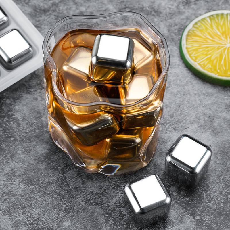 Modern Stainless Steel Whiskey Ice Balls With Freezeresistant Box For Bar Decor