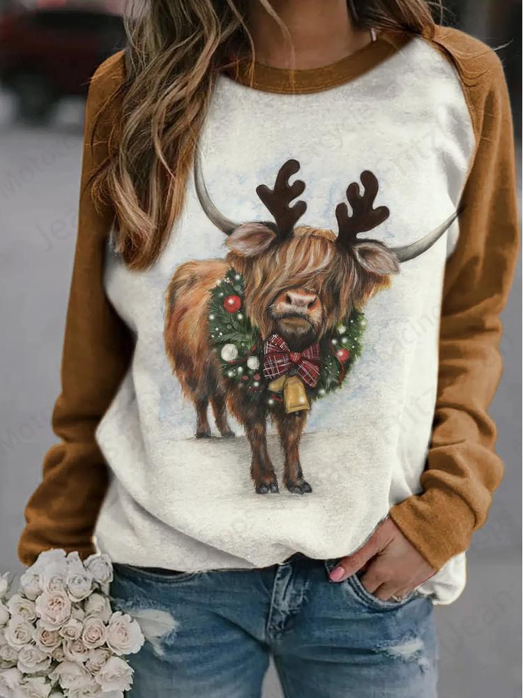 Funny Chicken Cow 3d Print Hoodie Women Fashion O-neck Hoodies Female Sweats Cartoon Animal Coat Girl Clothes Kawaii Sweatshirt