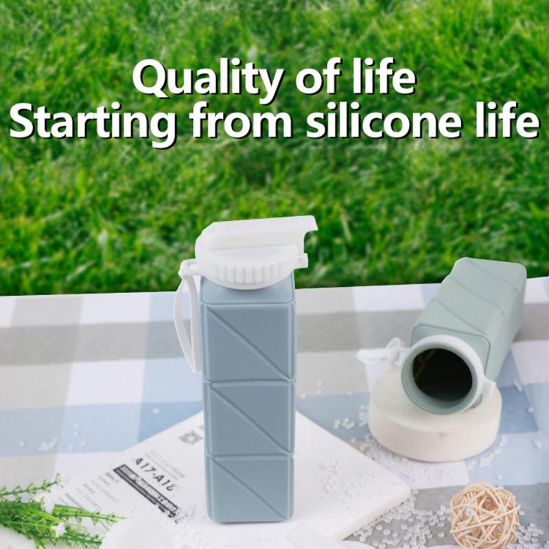 Складные бутылки для воды 610 мл | Легкие складные силиконовые бутылки для воды без BPA, герметичные | Крутящаяся кружка для воды для путешествий