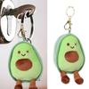 Stylish Avocado Pendant Keychain Fashionable Plush Toy Accessory Soft Polyester Yolk Bag Charm for Girls and Women