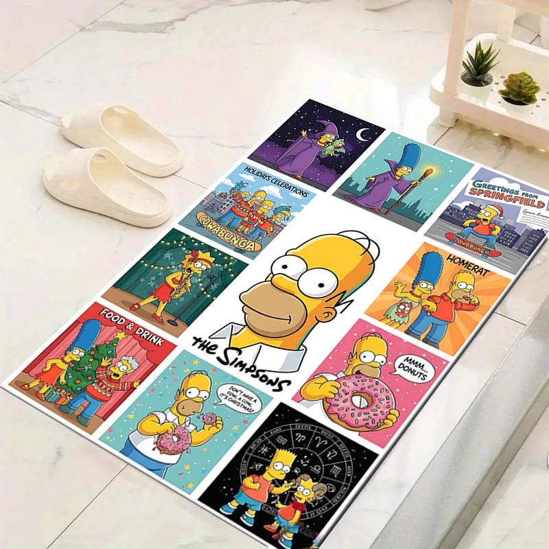 1Pc Simpsons Family Adventures Rug Office Carpet Indoor Outdoor Doormat Nonslip Soft Living Room Christmas Halloween Gift D922871