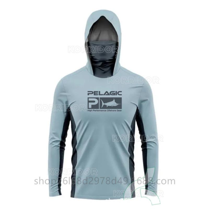 Рыболовная толстовка Pelagic с защитой UPF50+, быстросохнущая, с маской из ледяного шелка