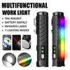 EDC Bright Flashlight Rechargeable LED Torch W/ Infrared Laser Waterproof Compact  Flashlight for Camping Emergency Outdoor